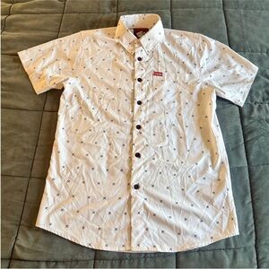 DIXXON Flannel Co. White Patterned Party Shirt RARE 💎